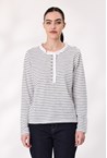 WINDSOR TOP - white stri